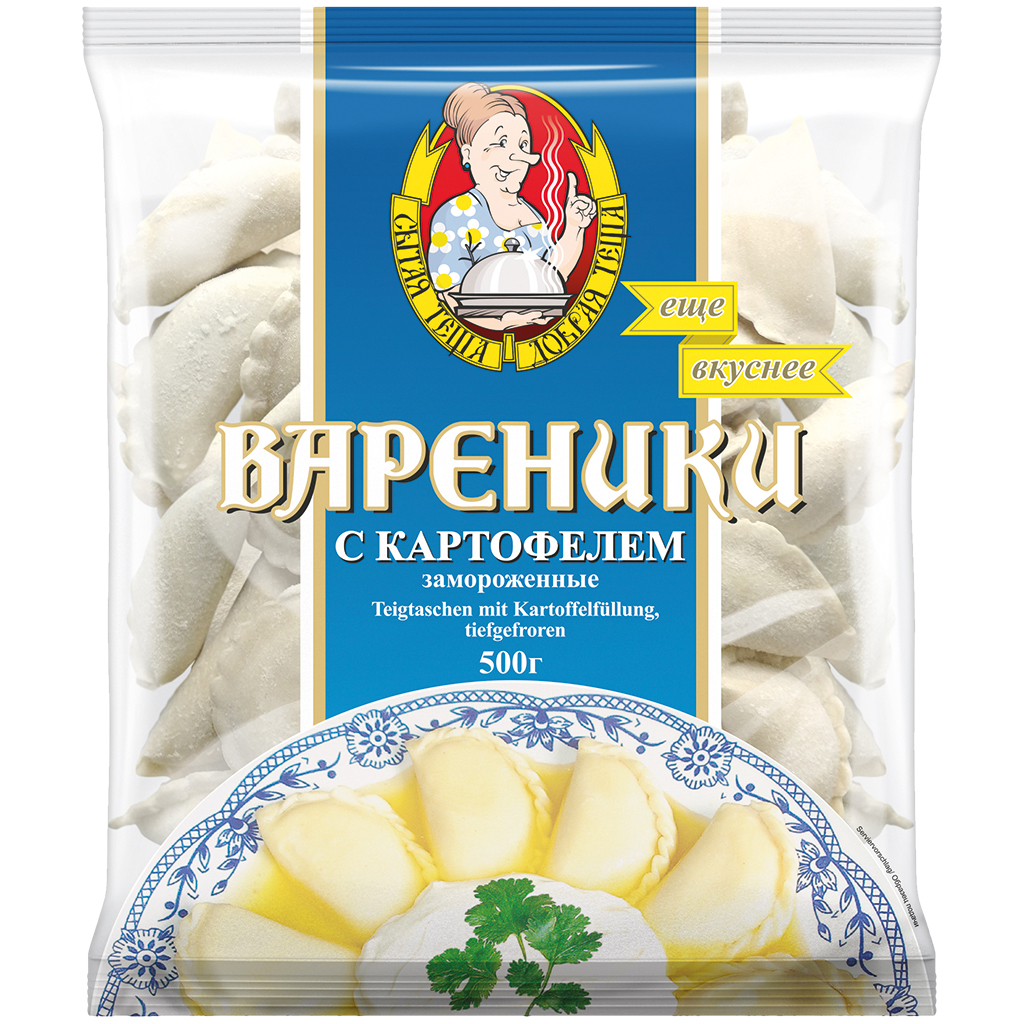 Deegwaren "Wareniki" met aardappelpuree vulling
