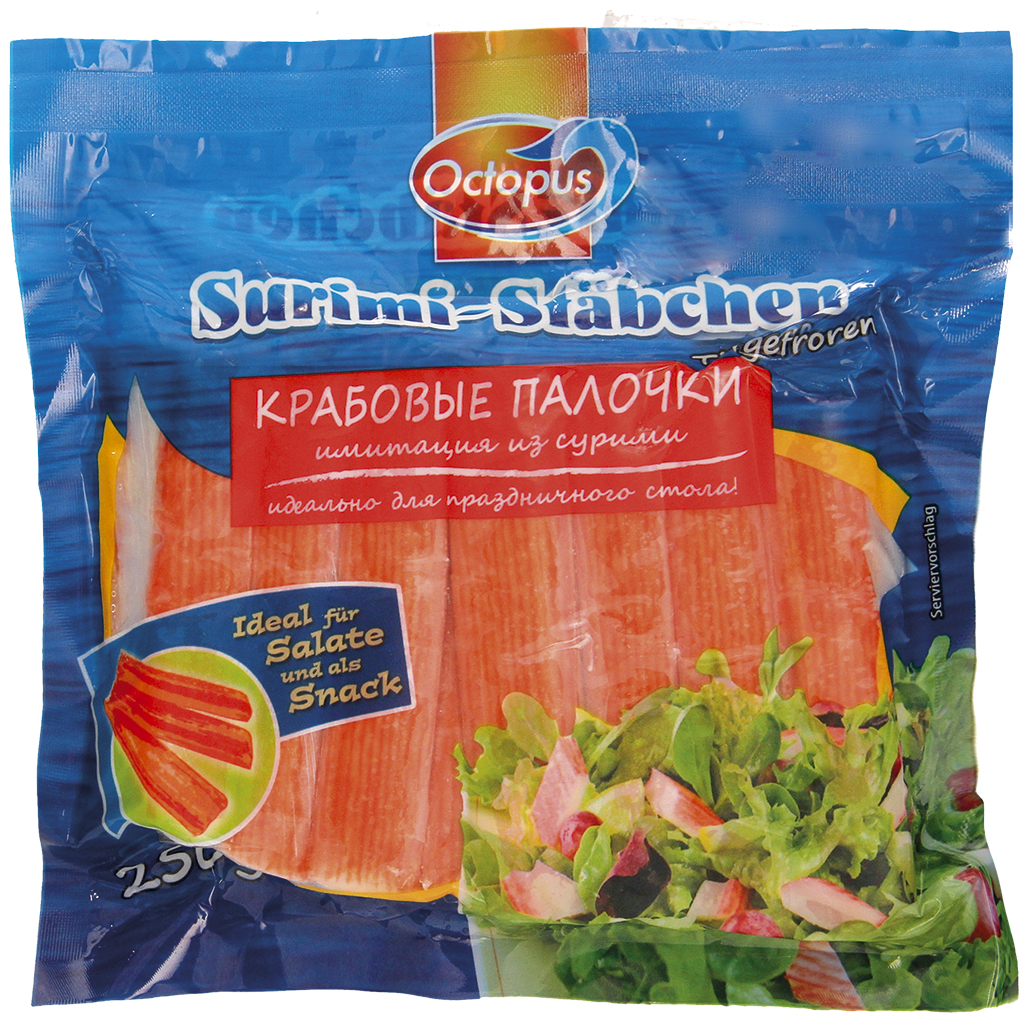 Палочки сурими (имитат, приготовлений из мышечной ткани рыб)