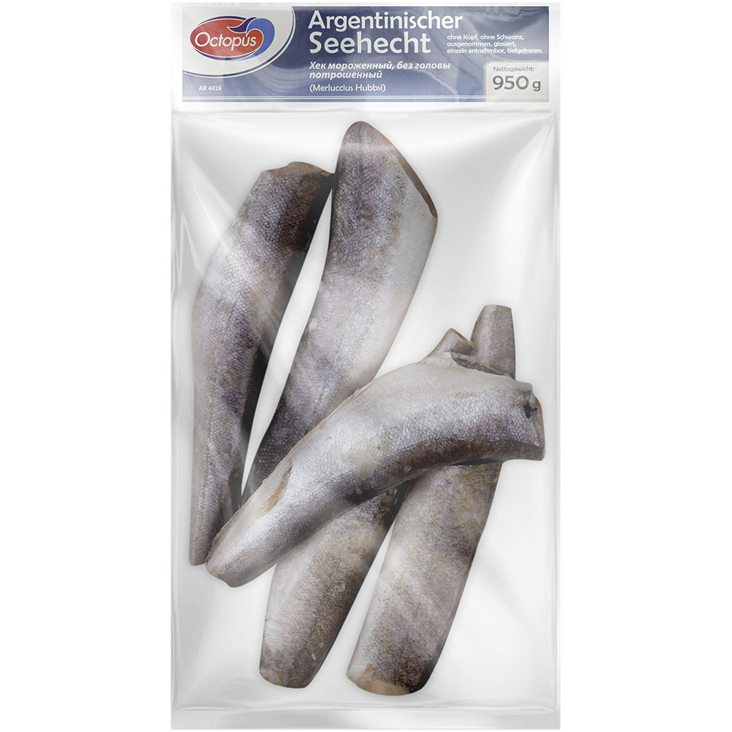 Argentijnse zeewolf zonder kop diepgevroren