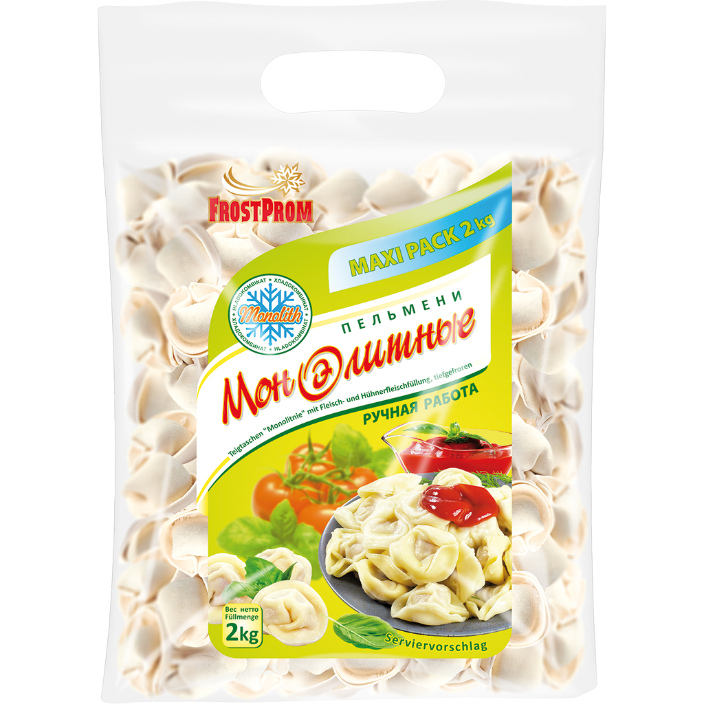 Deegwaren met vleesvulling "Pelmeni Monolitnye"