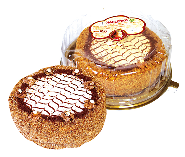 Праздничный торт "Марленка" с медом и какао, замороженный