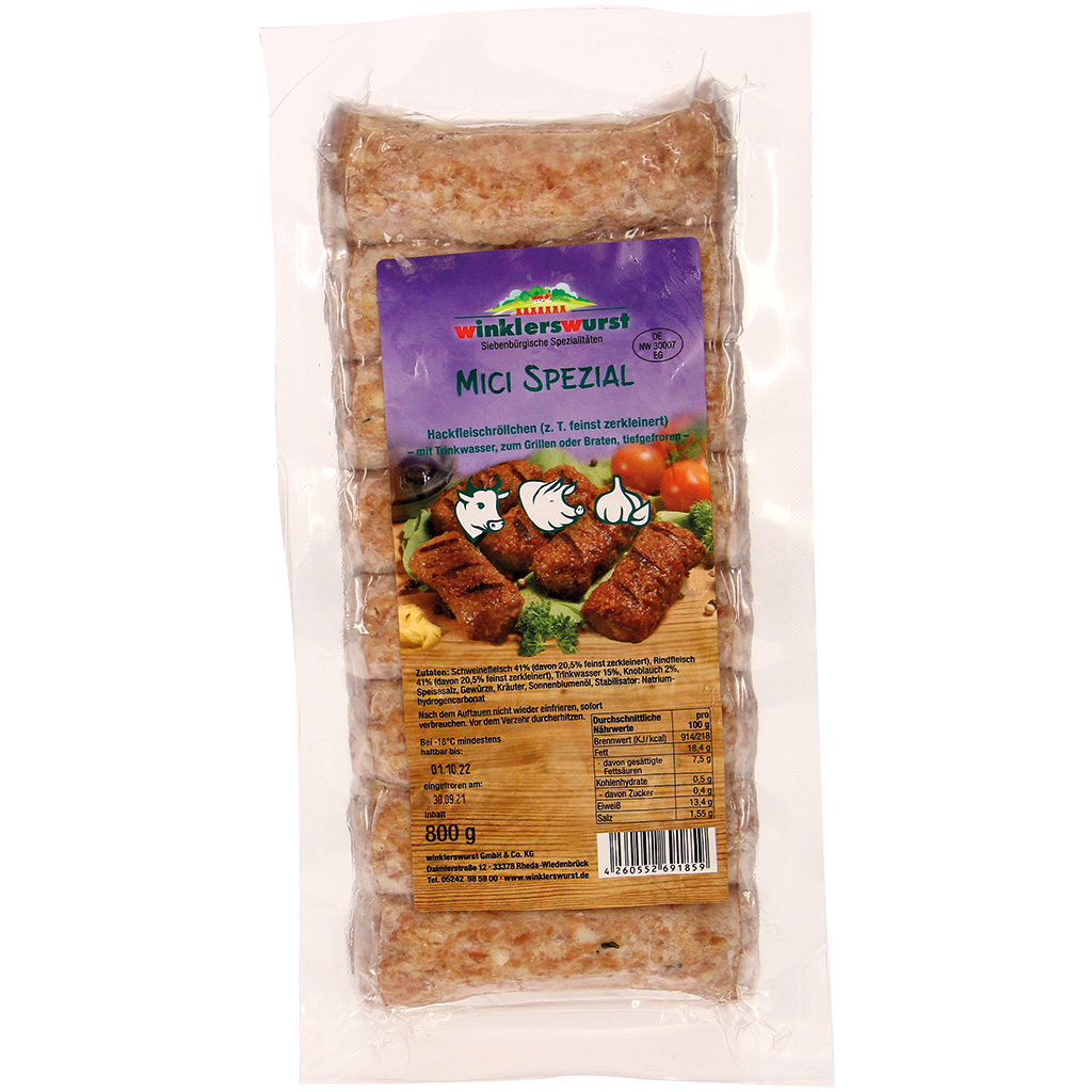 Мичи - румынские колбаски из измелченного мяса свинины и гов