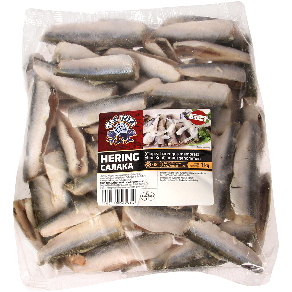 Салака, без головы, потрошеная, замороженная