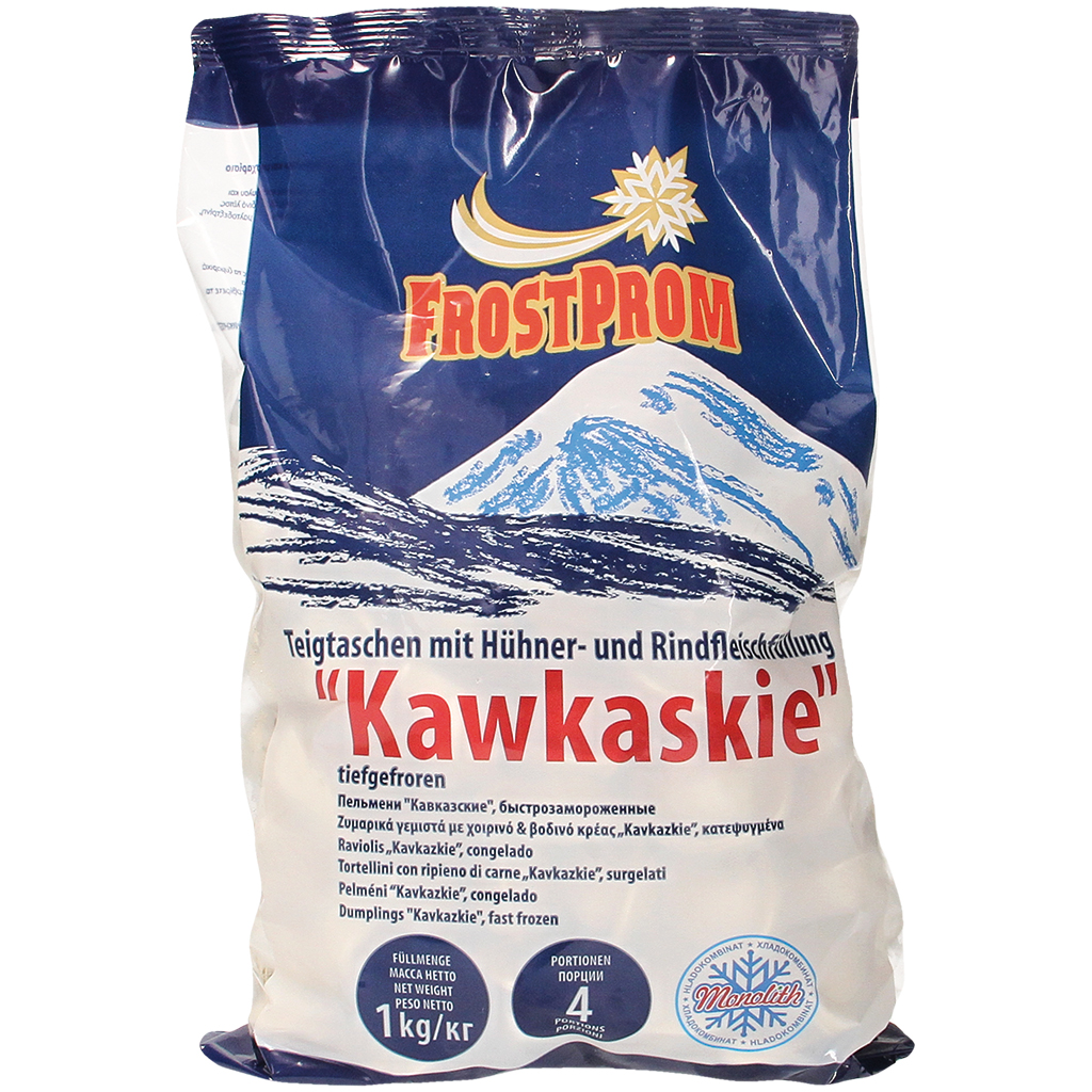 Dumplings met kip- en rundvleesvulling "Kawkaskie"