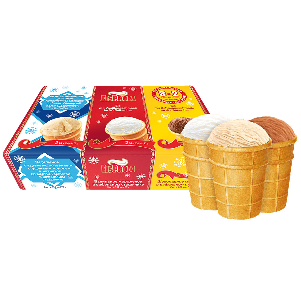 Сливочное мороженое с карамелизированными сгущенным молоком.