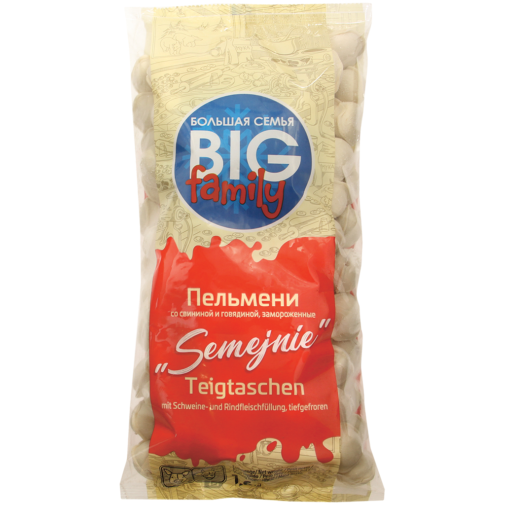 Пельмени "Семейные" со свининой и говядиной, замороженные