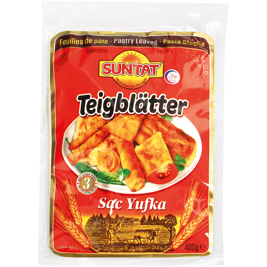 Deeg bladeren "Yufka" vierkant