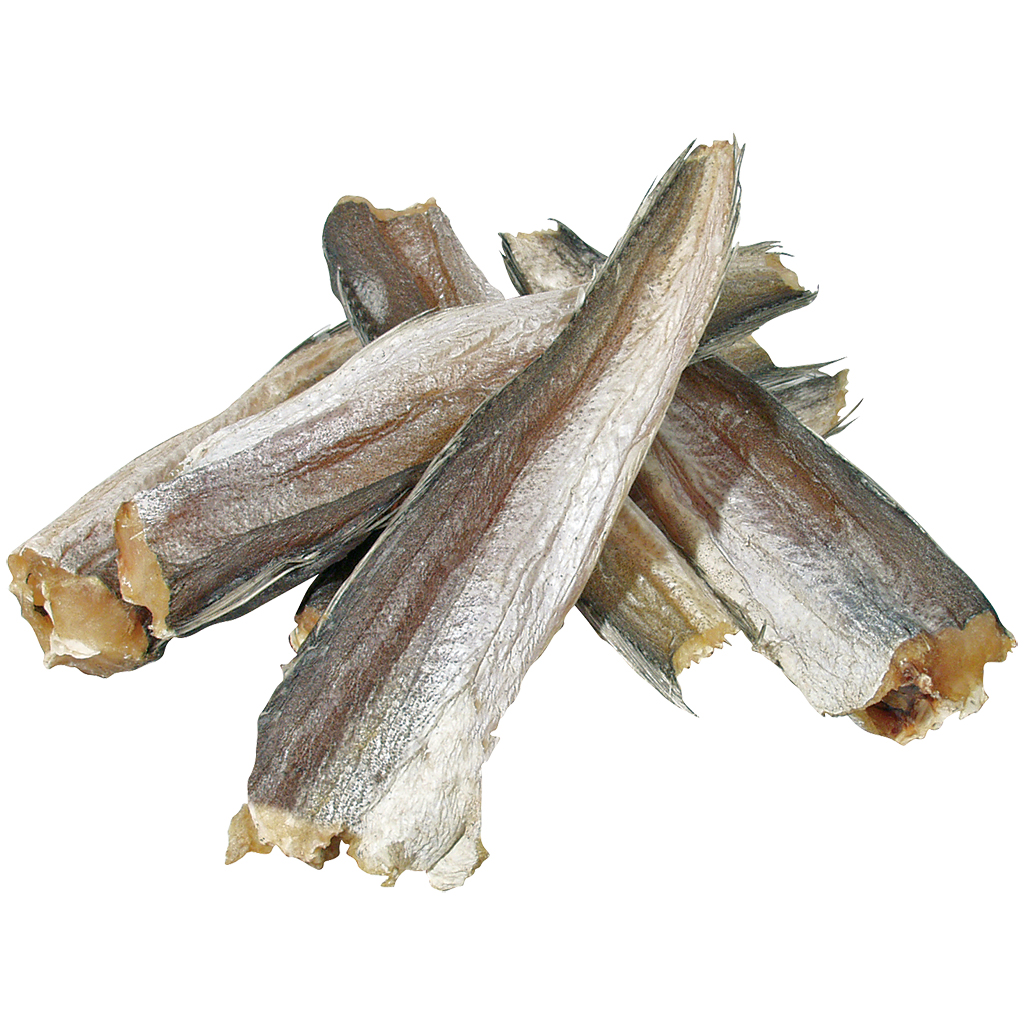 Zeewitvis (Merluccius senegalensis), zonder hoofd, gedroogd 