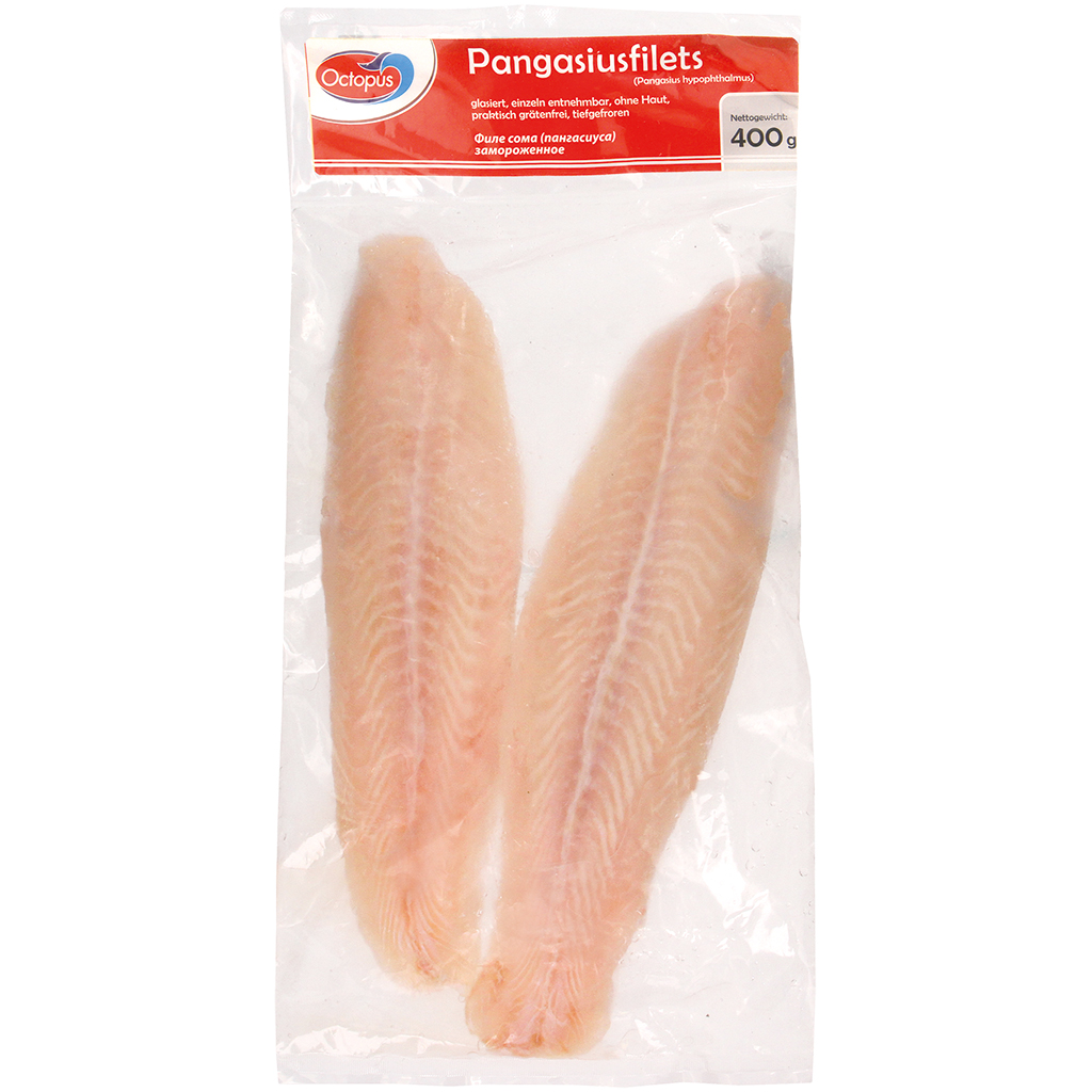 Филе сома (Pangasius hypophthalmus), в глазури, заморожено по отдельности, без кожи, почти без костей