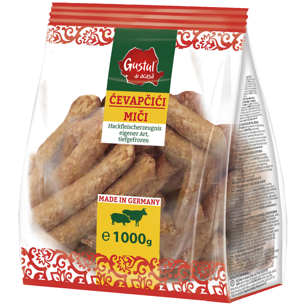 Gehaktproduct "Mici - Cevapcici" eigen soort, diepgevroren