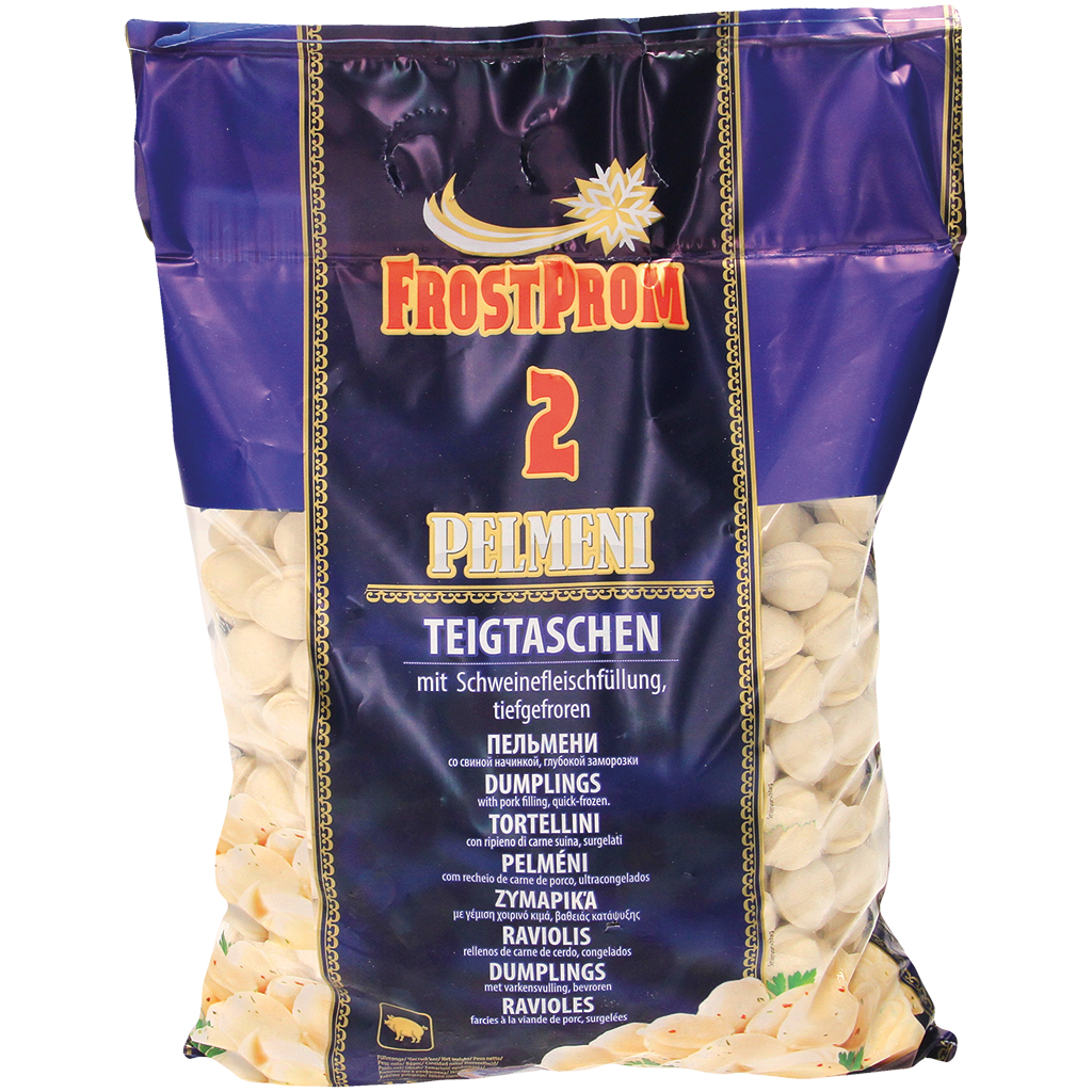 Пельмени со свиной начинкой, глубокой заморозки
