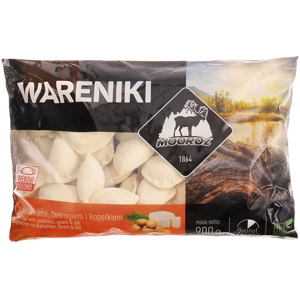 Вареники с картофельно-творожной и укропной начинкой, глубок