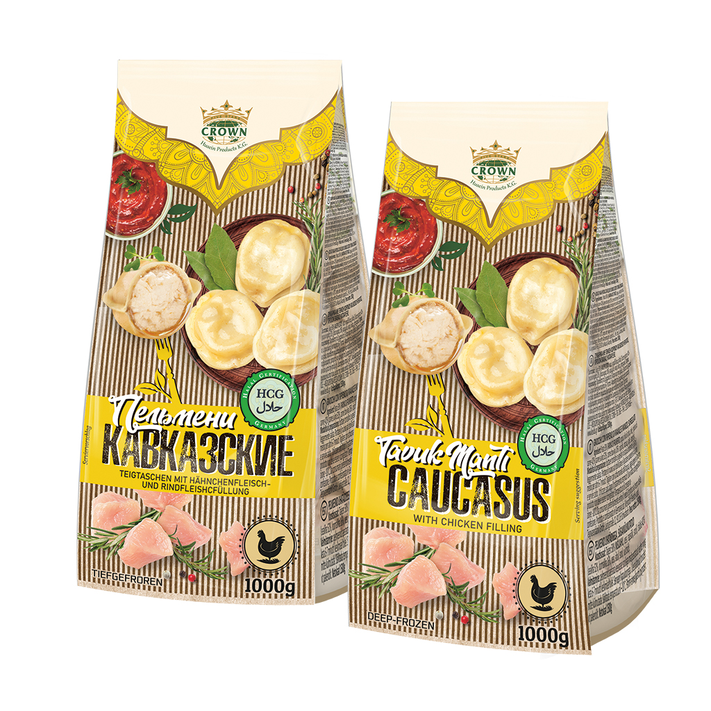 Пельмени с начинкой из курицы и говядины, продукт глубокой з