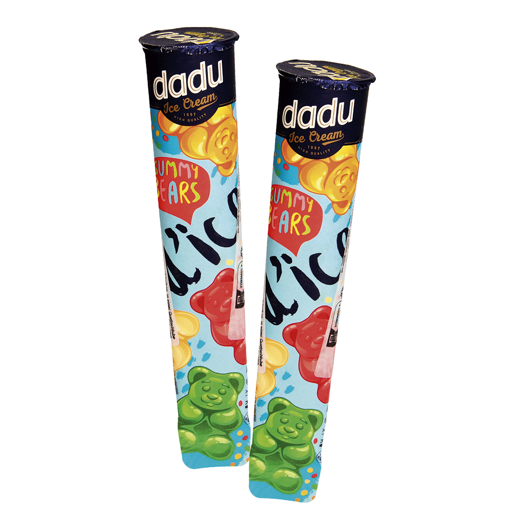 Фруктовый лёд со вкусом тропических фруктов и желейными мишк