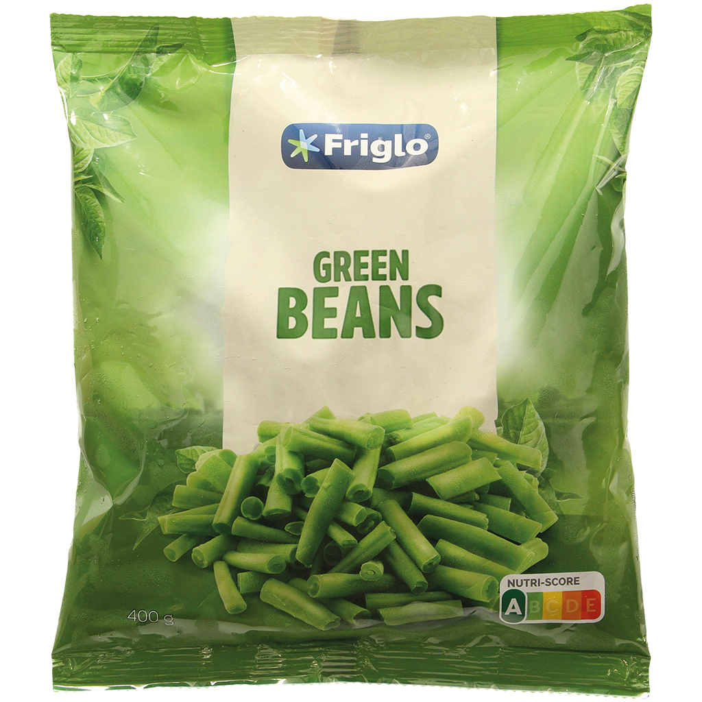 Groene sperziebonen, diepgevroren.