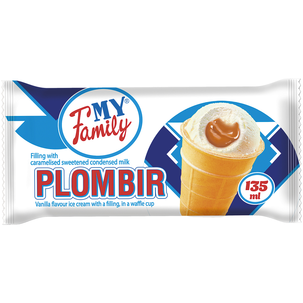 МОЯ СЕМЬЯ Мороженое в вафельном стакане, c ванильным вкусом,