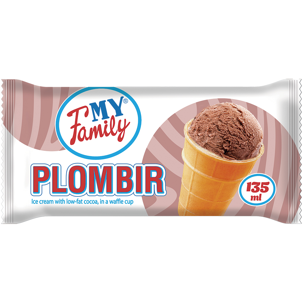 МОЯ СЕМЬЯ Мороженое в вафельном стакане, c какао
