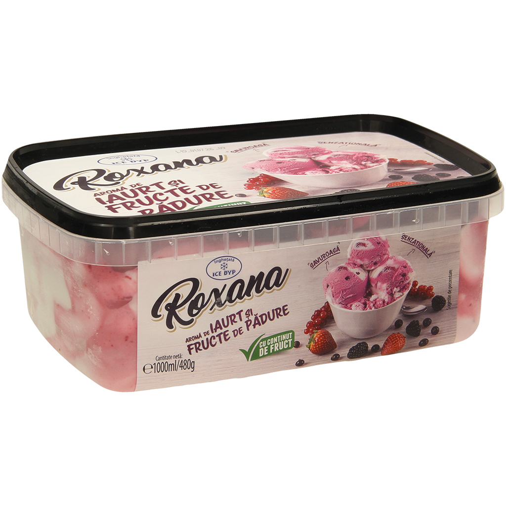 IJs met room smaak, met bessen- en kersensmaak ''Roxana"
