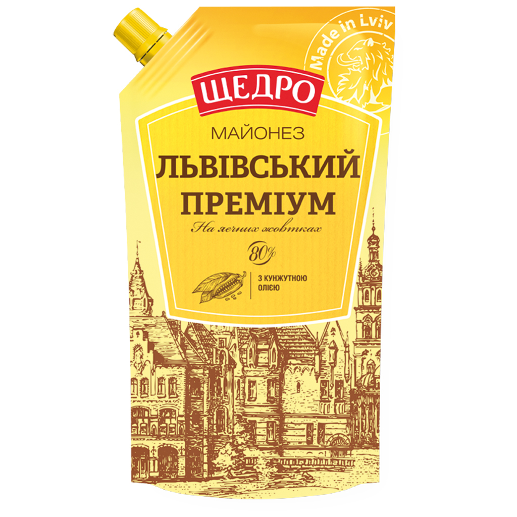 Salademayonaise "Lvovskij Premium" 80% vetgehalte