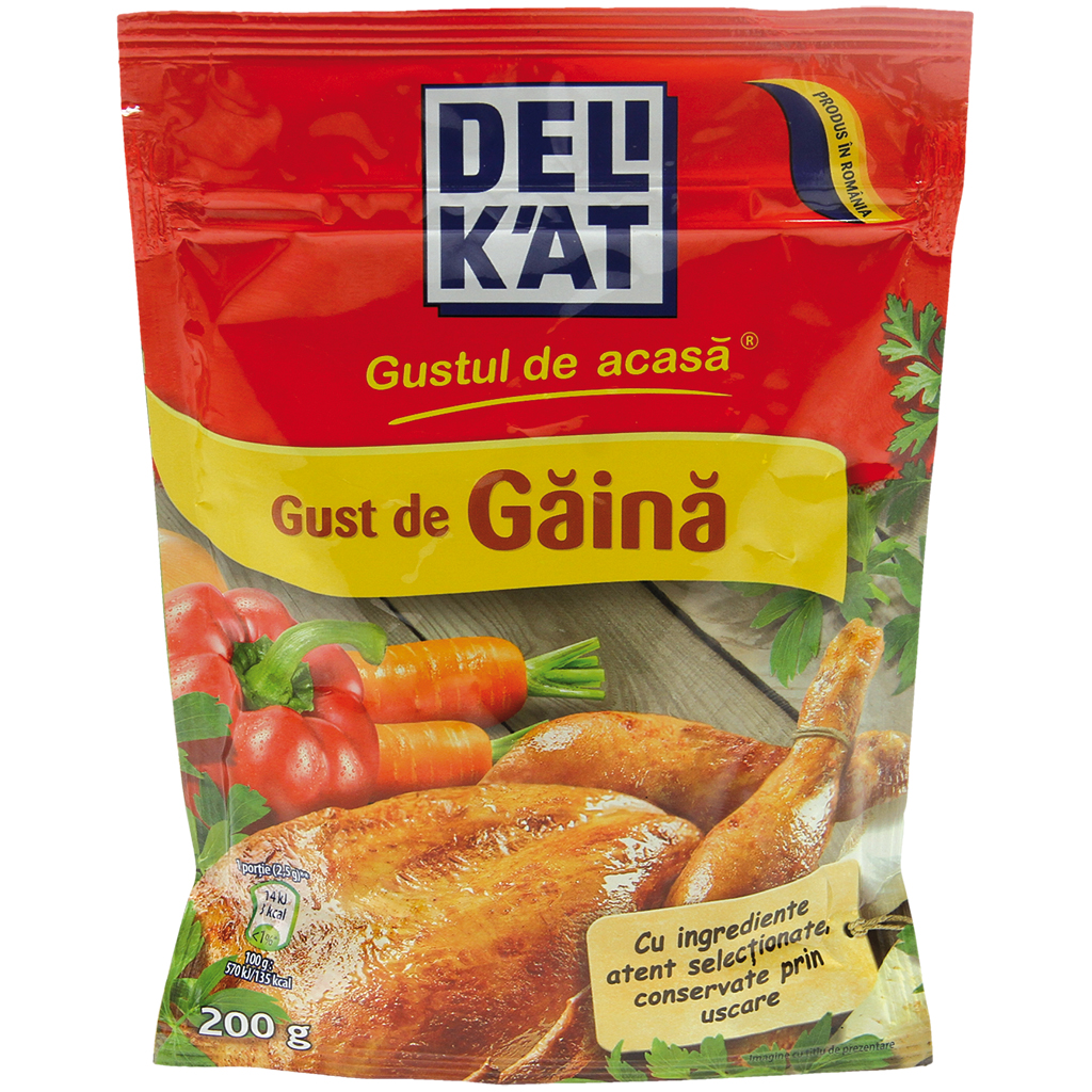 "Gust de Gaina" Ароматизированная приправа со вкусом курицы для супов, соусов, мясных и овощных блюд