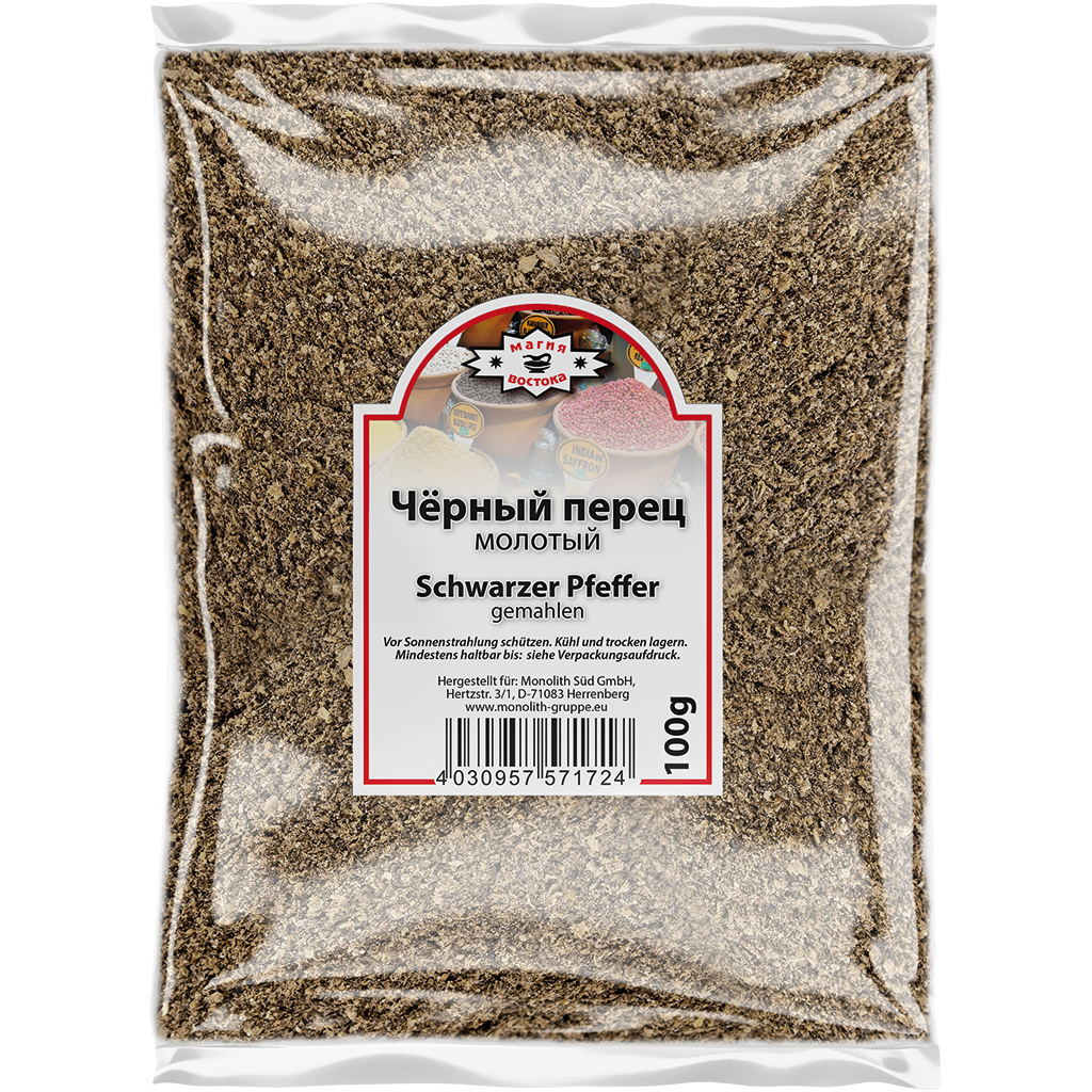 Zwarte peper gemalen