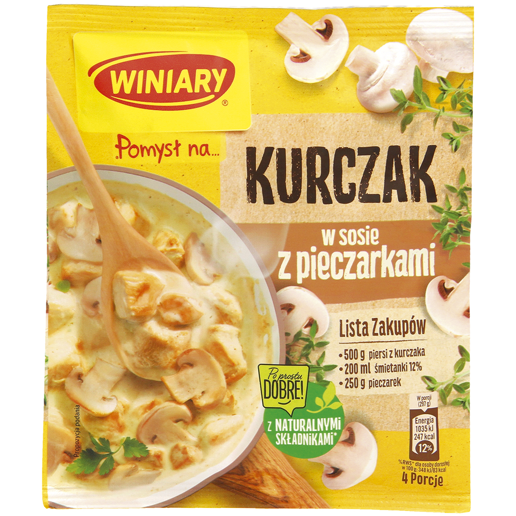 Winiary kip met champignons