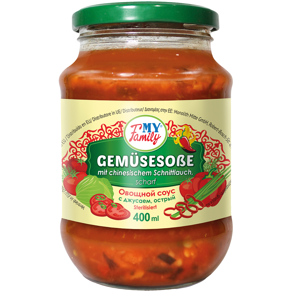 "MY FAMILY" Groentensaus met Chinese bieslook, pittig. Geste