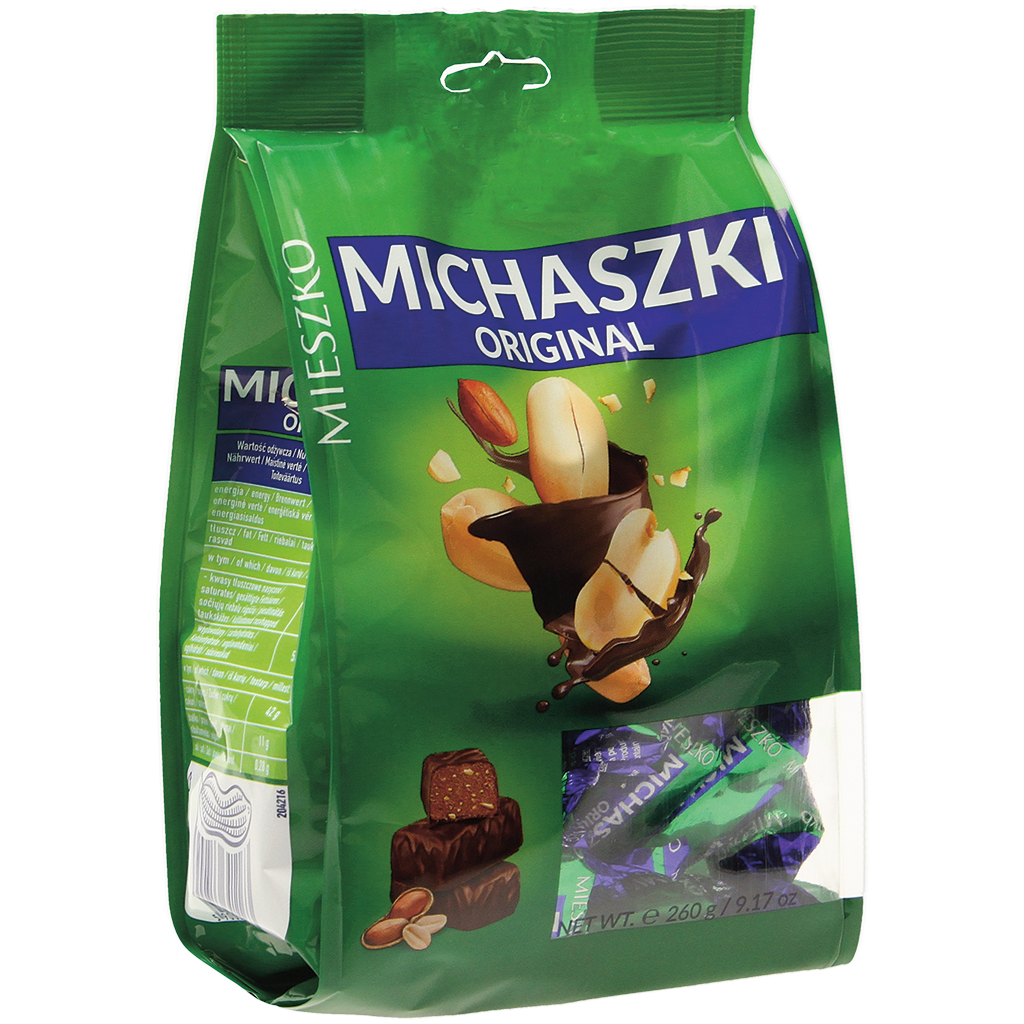 Aromatiseerde pinda konfekt in chocolade