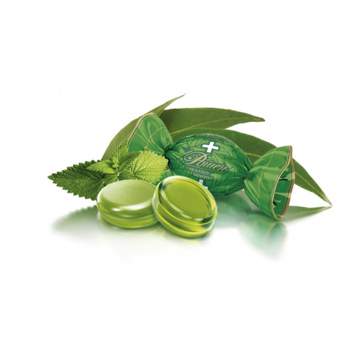 Hartkaramellen "Eucalyptus-Menthol" met eucalyptus- en mentholsmaak