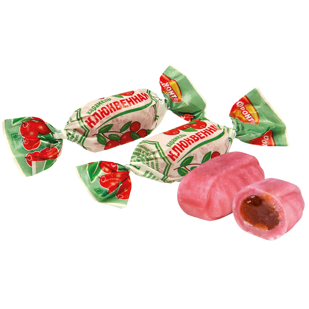 Hartkaramellen "Klükvennaja" met 29% fruitvulling met bosbessensmaak /los