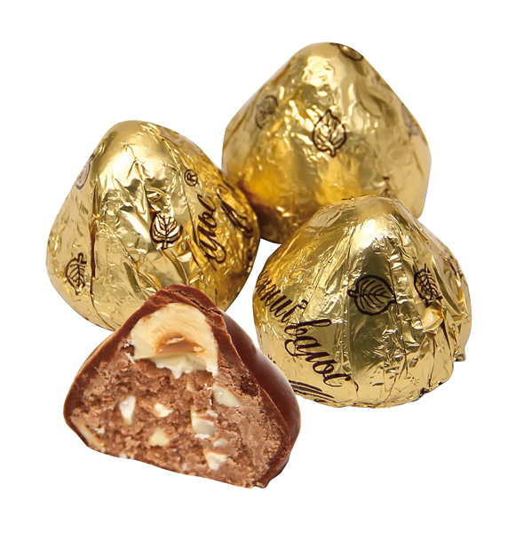Chocoladesnoep "Osenniy Vals" met pinda's en hazelnoten