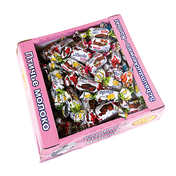 Schaumzuckerwarenmix "Mleczko" in verschillende smaken - Cacao, Perzik, Aardbei, Citroen, Room