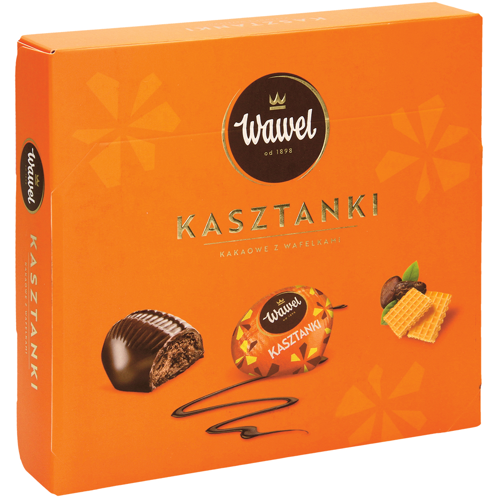 Конфеты шоколадные с какаосодержащей начинкой (57%) с вафлям