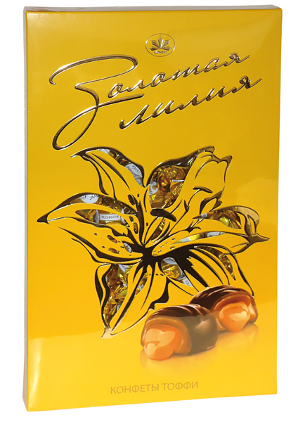 Toffekonfekt "Solotaya Lilia" met een vulling met melksmaak