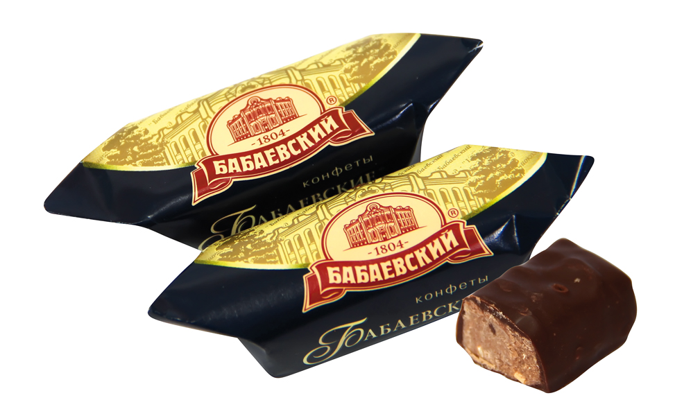 Пралиновые конфеты "Бабаевские" с миндалем в какаосодержащей