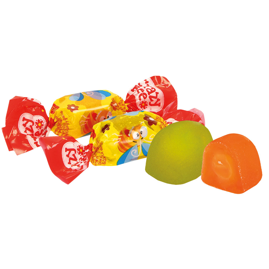 Geleekonfekt-mix "Crazy Bee Fruity" met vulling (12%) in verschillende smaken