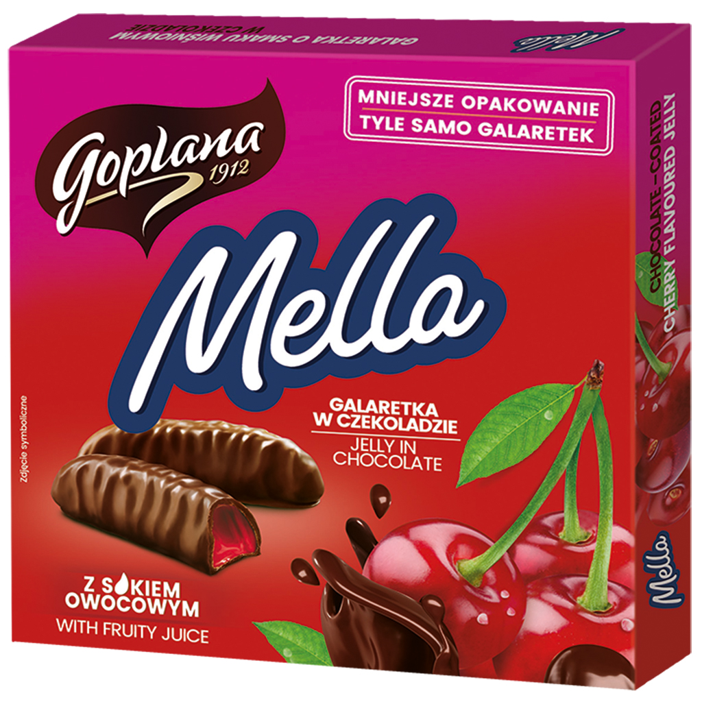 Фруктовый мармелад "Mella" с вишневым ароматом, в шоколаде