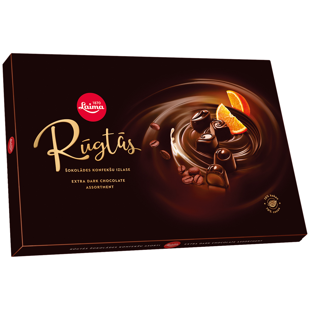 Pralines selectie met pure chocolade