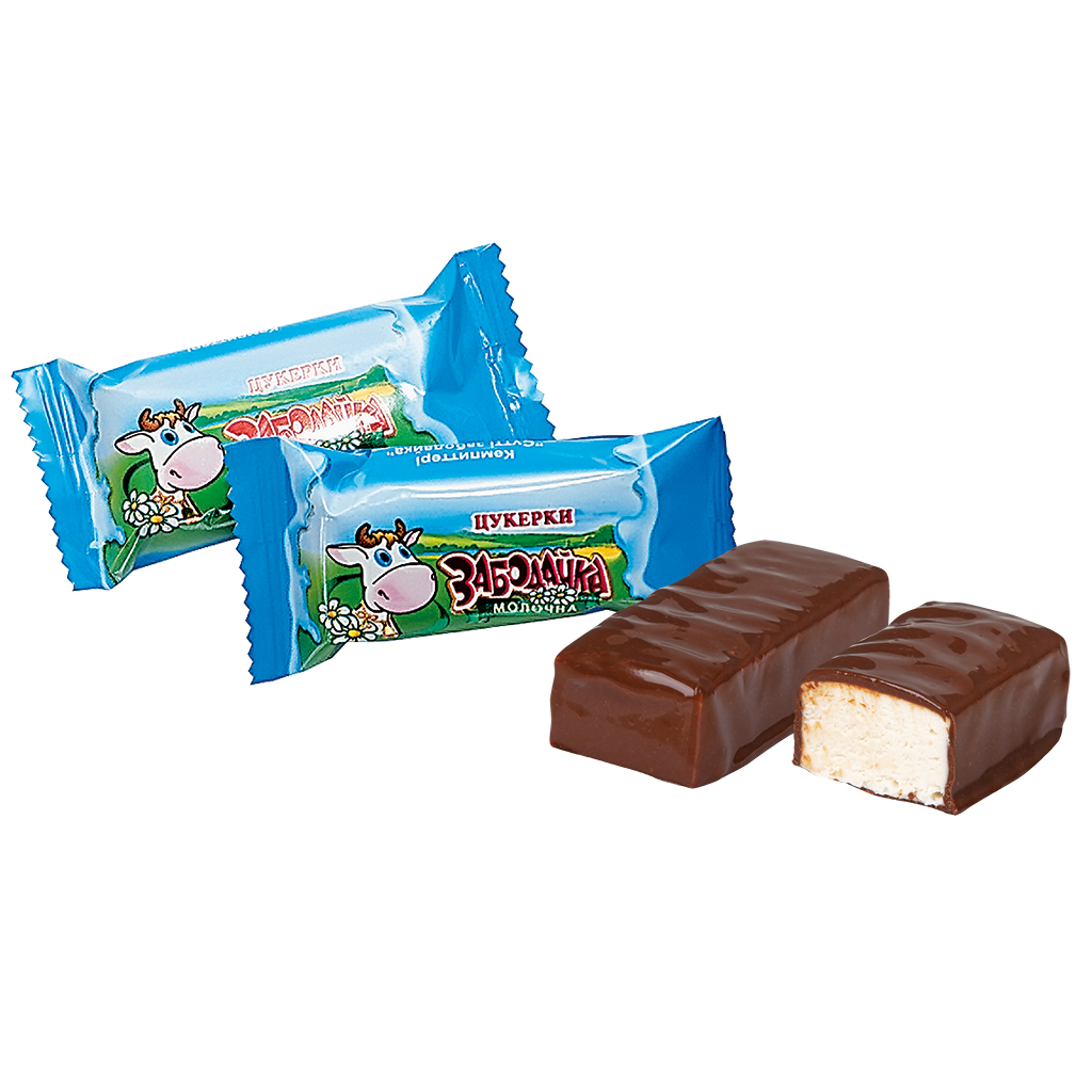 Конфеты с молочным вкусом "Забодайка" в какаосодержащей жиро