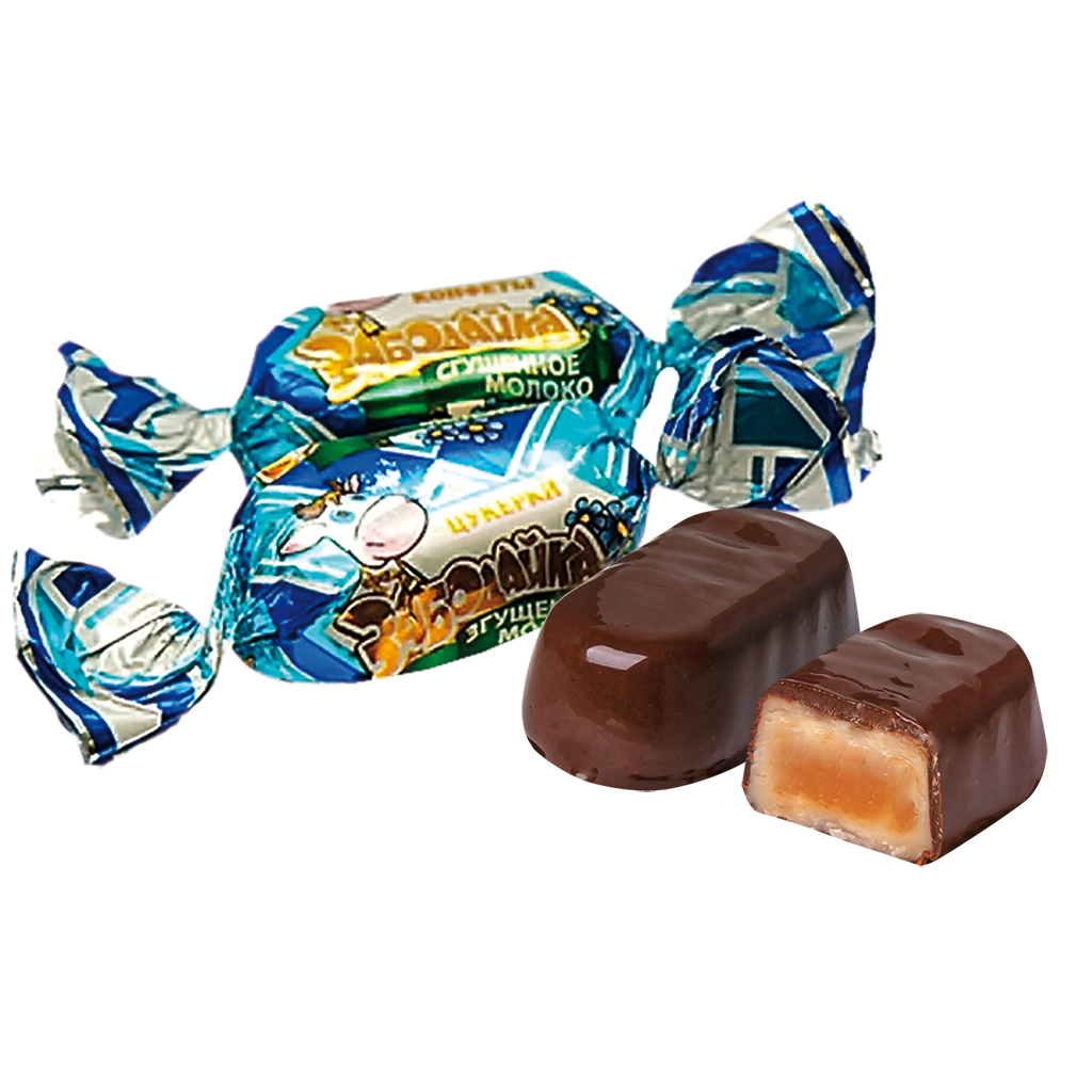 Snoep "Zabodaika" met gezoete gecondenseerde melk