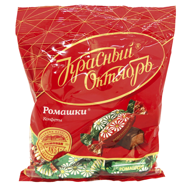 Помадные конфеты "Ромашки" с ароматом рома в какаосодержащей глазури