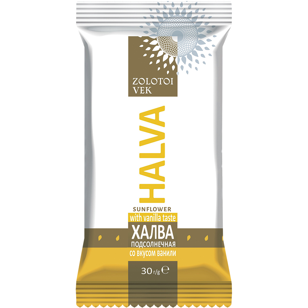 Halva van zonnebloempitten met vanillesmaak.