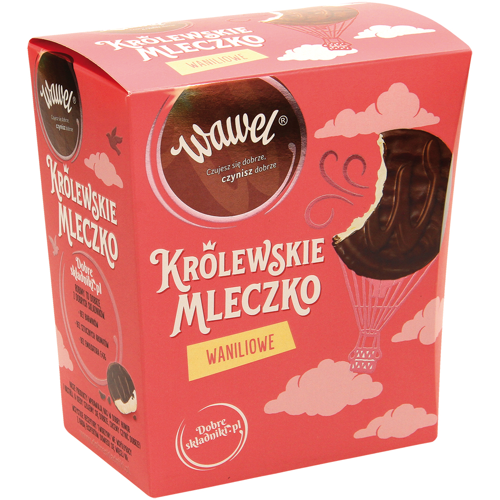 Schuimzoetwaren "Krolewskie mleczko waniliowe" met vanillesm