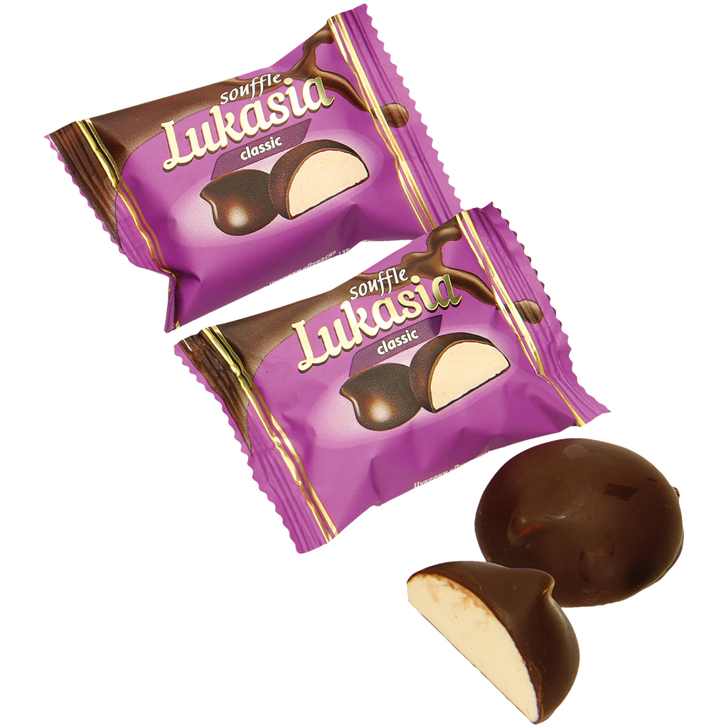 Конфеты со взбитым корпусом "Lukasia" со вкусом ванили в ка