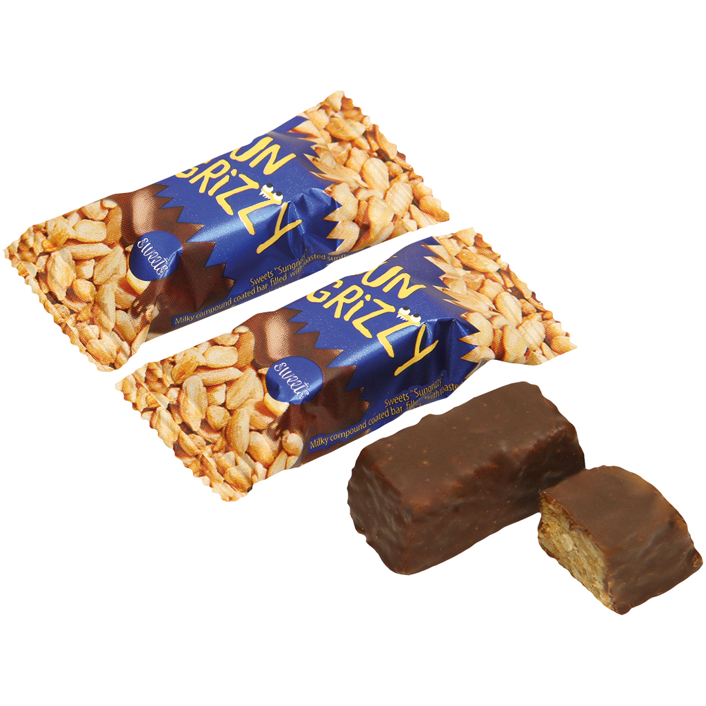 Krokante confiserie "Sun Grizzy" van zonnebloempitten