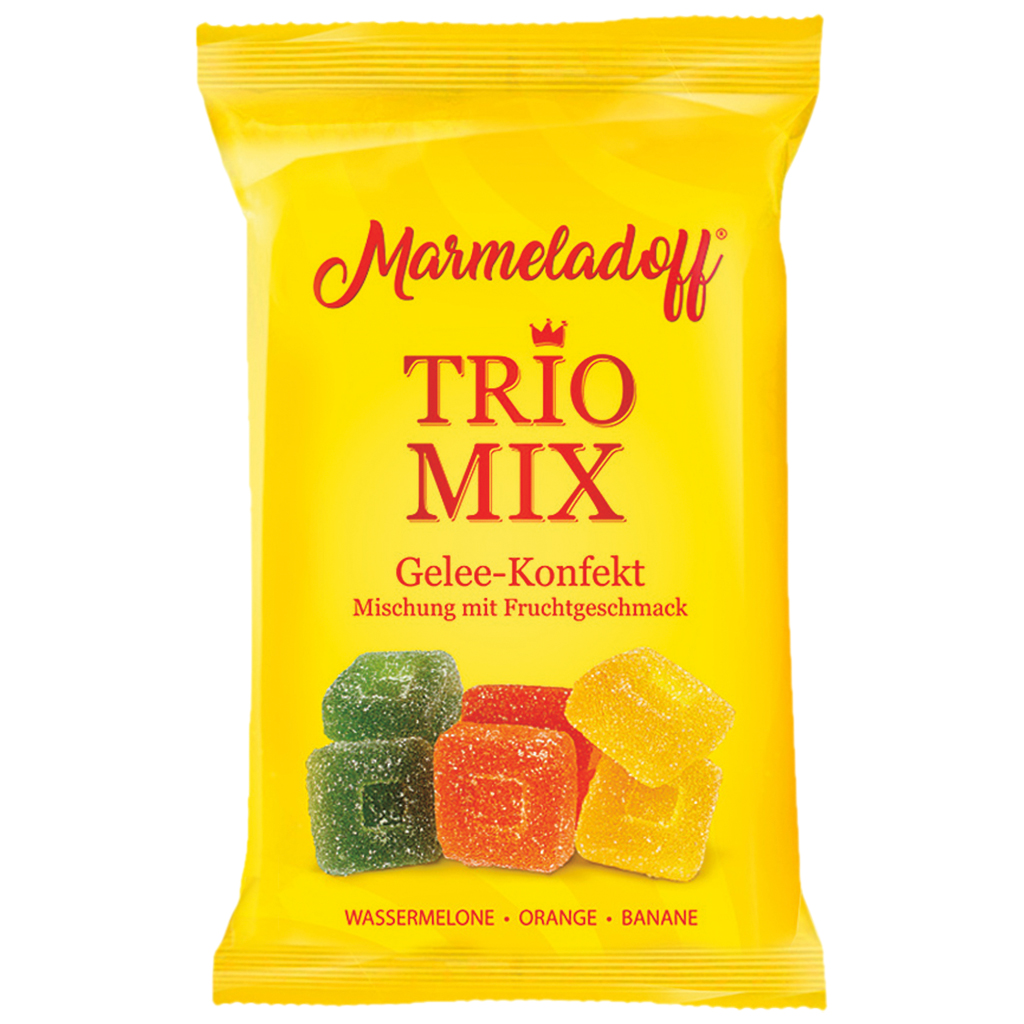 "TRIO MIX" Мармелад желейный с фруктовым вкусом (банан, арбу
