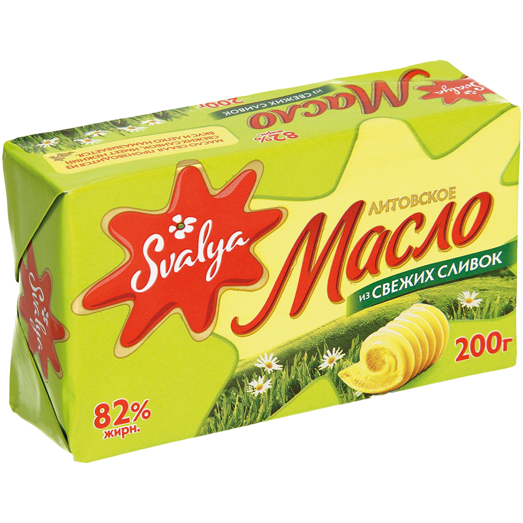 Cливочное масло 82% жирности