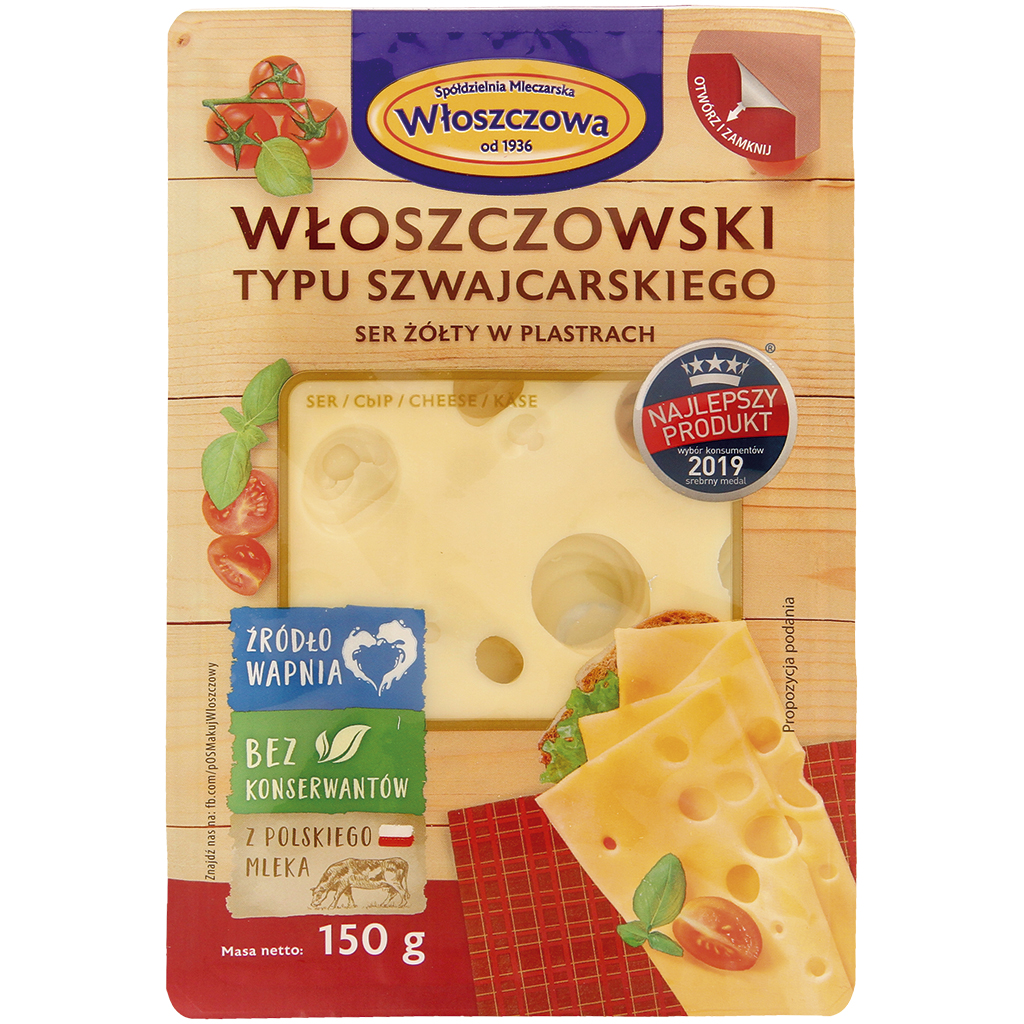 Włoszczowski opengesneden kaas