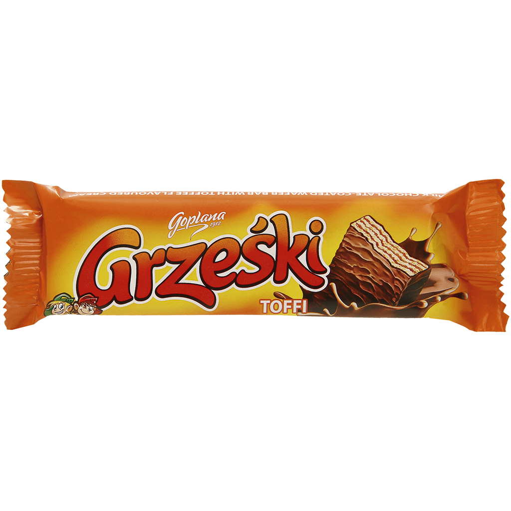 "Grzeski toffi" Wafeltje met toffeesmaakcrème (48%)