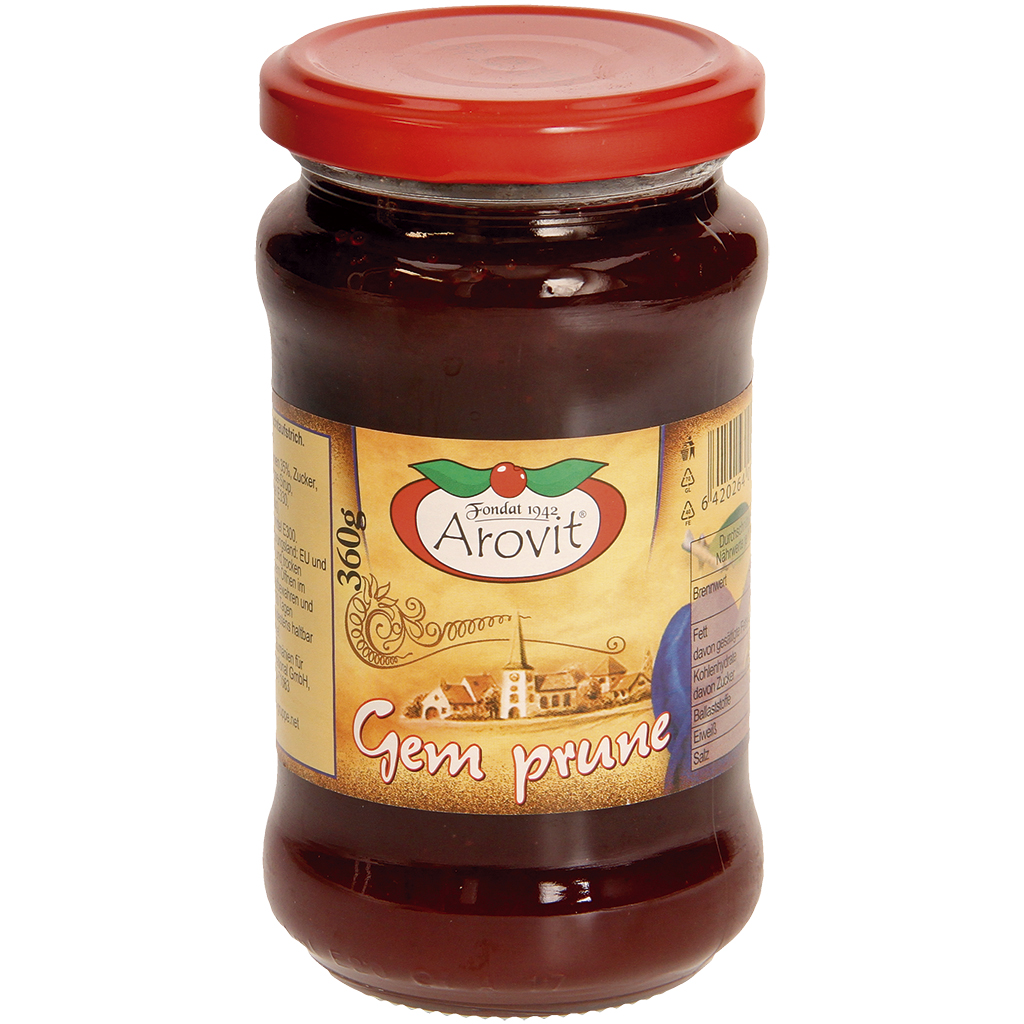 Pruimenfruitspread. Gepasteuriseerd.